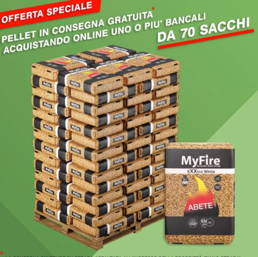 Pellet MyFire ExtraWhite A1 EnPlus 72 Sacchi da 15 Kg